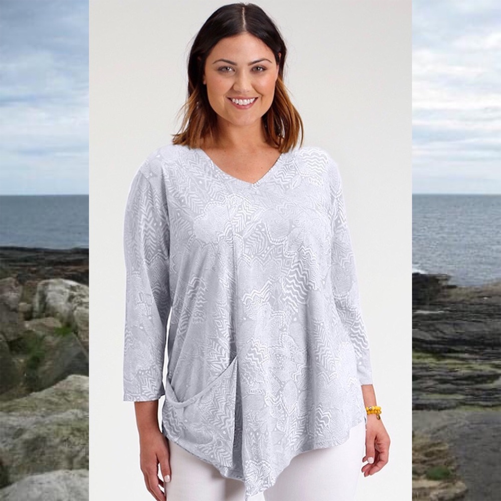 Fresh Produce Double V Silver Wave Top
